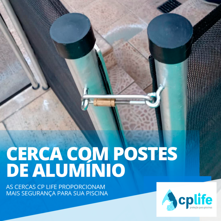 cerca com postes em alumínio