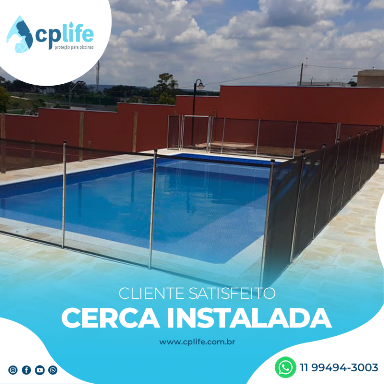 cerca de piscina