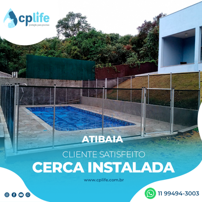 cerca para piscina em atibaia