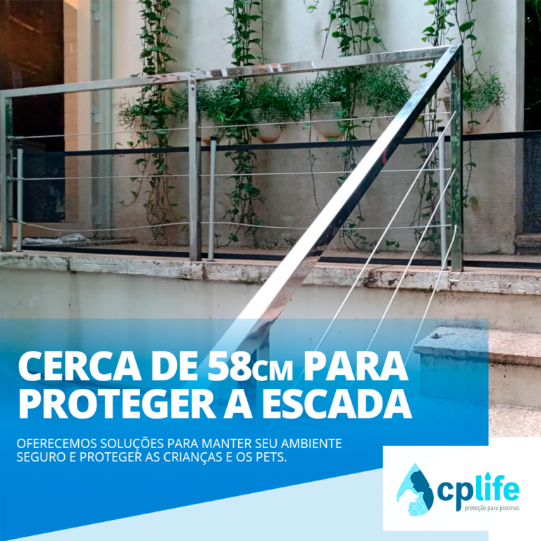 cerca para piscina de 58 cm