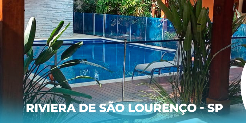 cerca para piscina em riviera de são lourenço