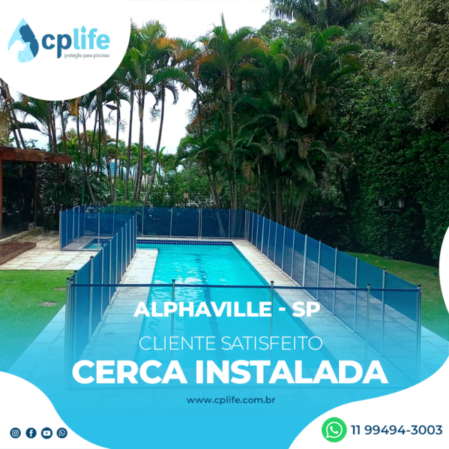Cerca para piscina em Alphaville,