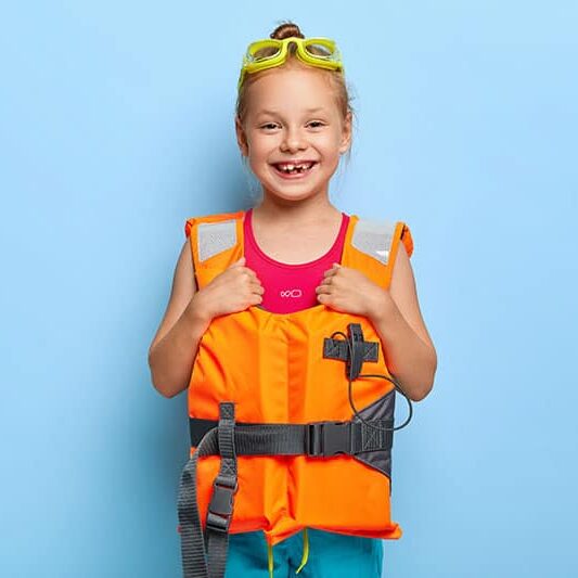 colete salva vidas crianças