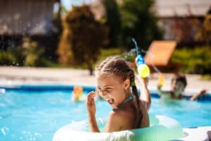 uso adequado de boia na piscina