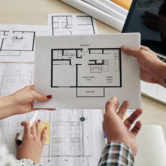 planta de casas com piscina