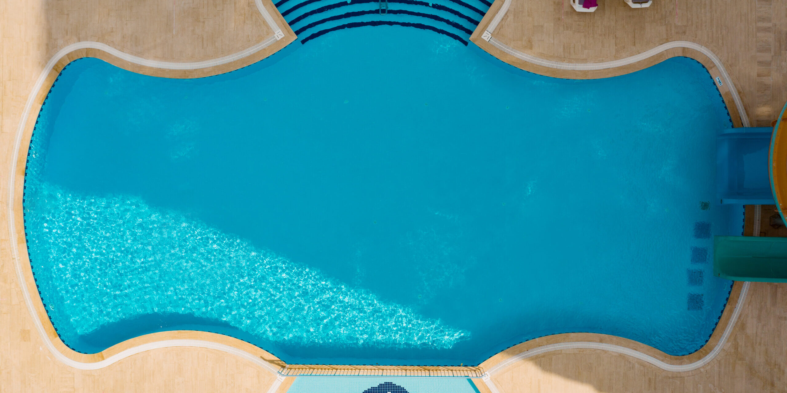 Aerial view of swimming pool